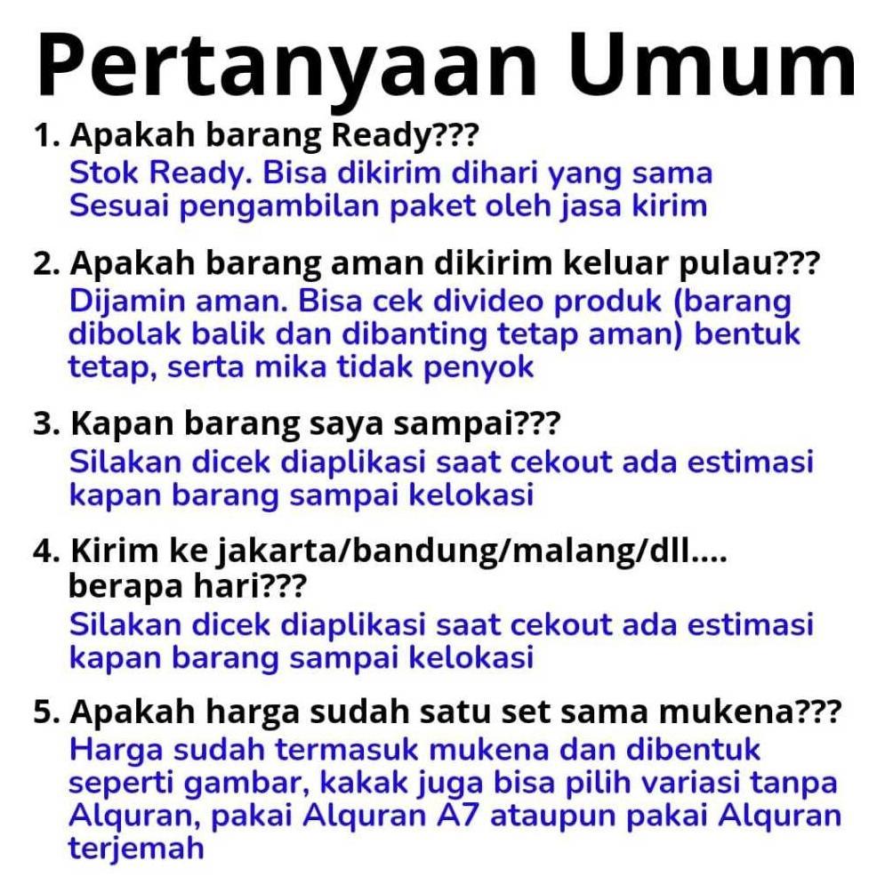 BEST SELLER SESERAHAN ALAT SHOLAT/ SEPERANGKAT ALAT SHOLAT MAHAR/ SEPERANGKAT ALAT SHOLAT SESERAHAN/
