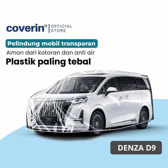 Promo Cover Mobil Denza D9 plastik PE sarung mobil Transparan Tebal dan kuat - COVERIN Diskon