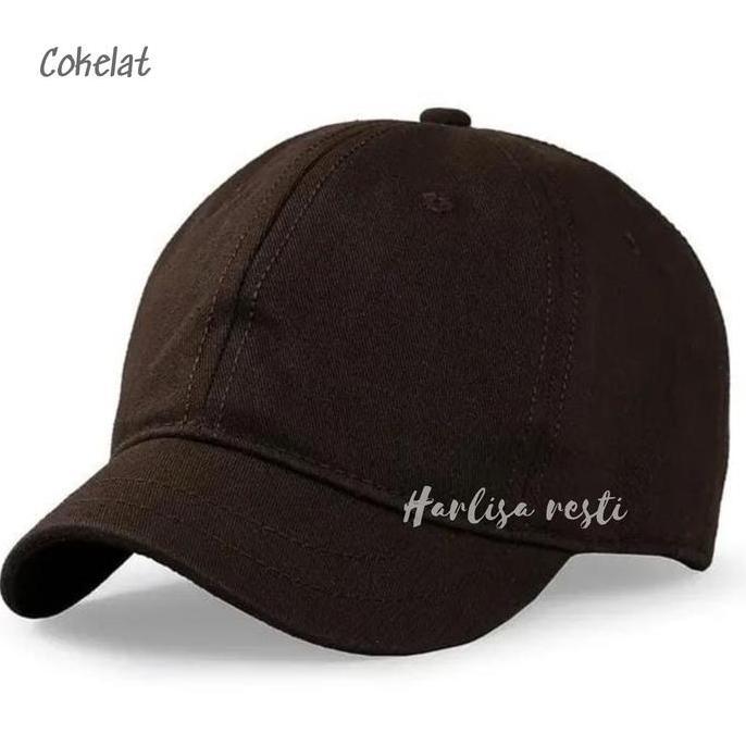 DY91 - Topi Lidah PENDEK Original Polos Model TERBARU - Topi Pria Dewasa Pet PENDEK Japan Style Base