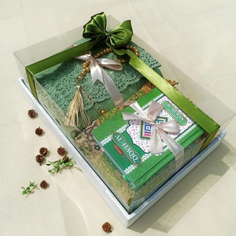 DISKON MAHAR SEPERANGKAT ALAT SHOLAT CEWEK MUKENA KATUN PREMIUM BOX BESAR