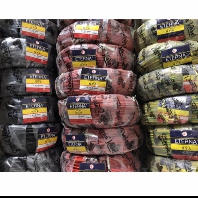 Kabel Eterna Nya 1X1.5 Mm 100 Meter/Kabel Tunggal Eterna 1X1.5Mm 100 M