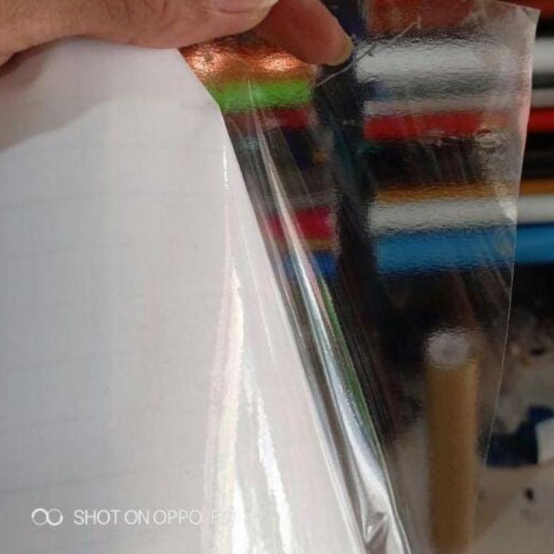 terlaris sticker skotlet motor transparan putih bening glossy stiker scotlet transparan bening gloss