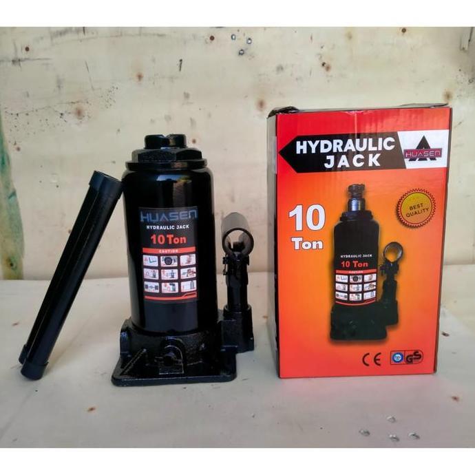 DAXSTORE Dongkrak Hidrolik Botol 10 Ton HUASEN | Setara Tekiro | Untuk Truk, Dump, Bak Kayu, Pick Up