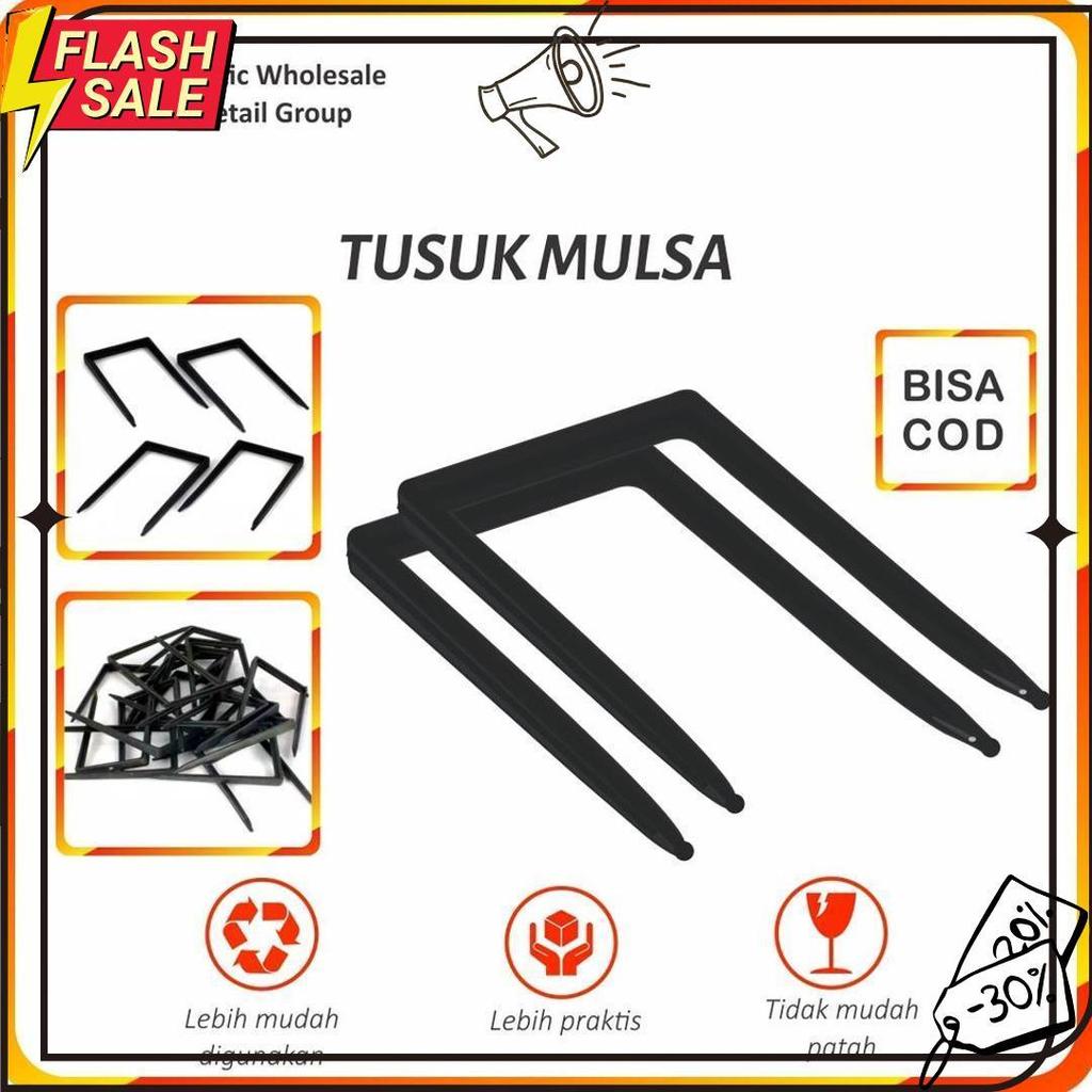 Pasak Mulsa/Penjepit Plastik Hitam Perak Mulsa Pertanian Model U Termurah