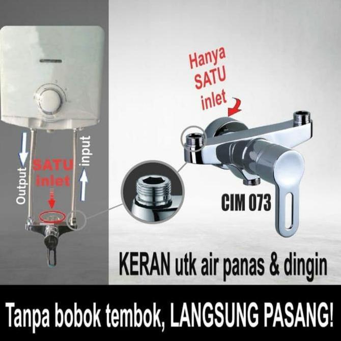 Kran Mixer Instant Panas Dingin Cello Tanpa Bobok Water Heater