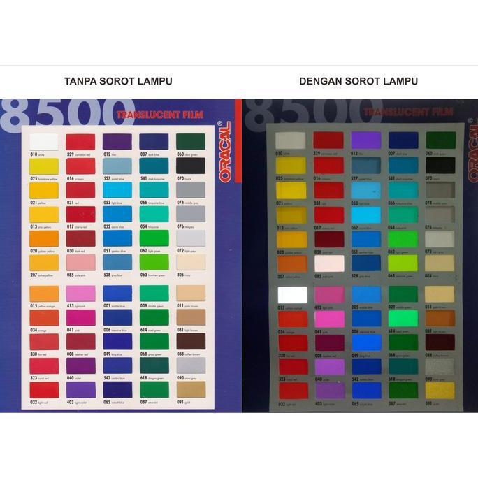 Sticker Oracal seri 8500 Vinyl atau neon box khusus warna bsi