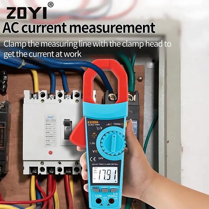 Zoyi VC903 Auto Range Clamp Meter Tang Amper Dital Tang Ampere AC DC
