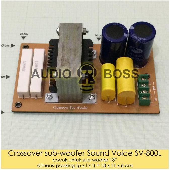 Crossover Subwoofer Crossover Pasif Sound Voice 18 Inch Sv-800L 18" Terbaik