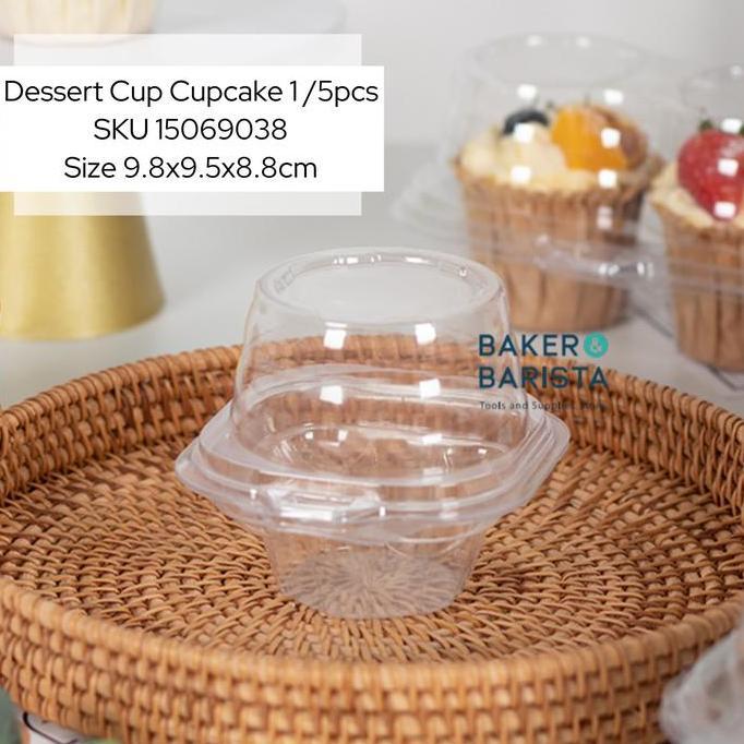 Produk Unggulan] Dessert Cup Cupcake 1/5pcs / Mika Dessert Cup Korean Packaging Dessert Cup Aestheti