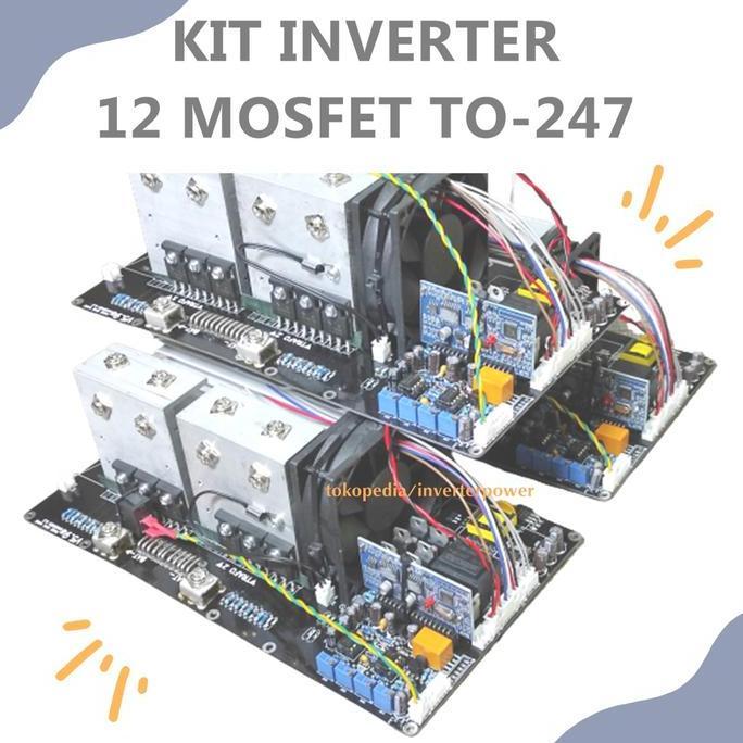 kit inverter dc to ac 220v LF 12 mosfet Fet Besar