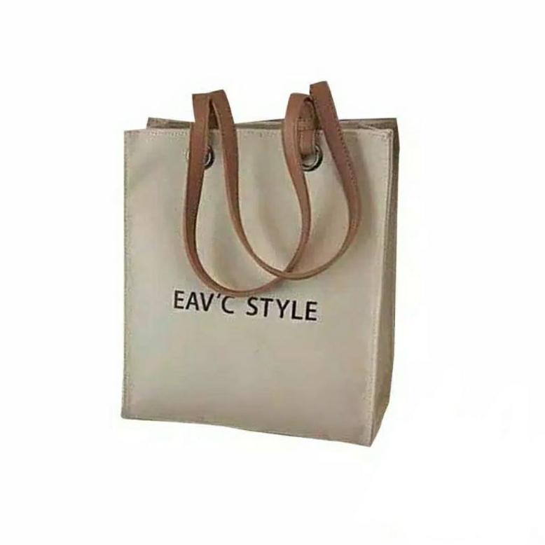 TERMURAH dem_sare - TAS WANITA REMAJA TOTEBAG KANVAS KEKINIAN TOTE BAG VINTAGE RESLETING CASUAL GAYA