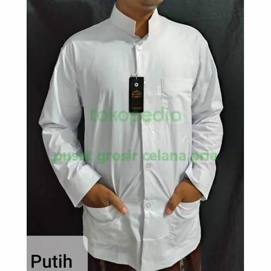 Promo Baju koko putih model ammu - baju koko habib - baju koko haibah terlaris
