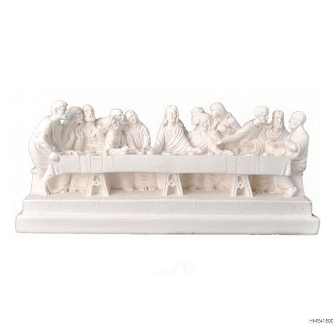 VIRALL HIASAN MEJA PERJAMUAN TERAKHIR 3 DIMENSI PUTIH 25 CMTOKO KATOLIK //