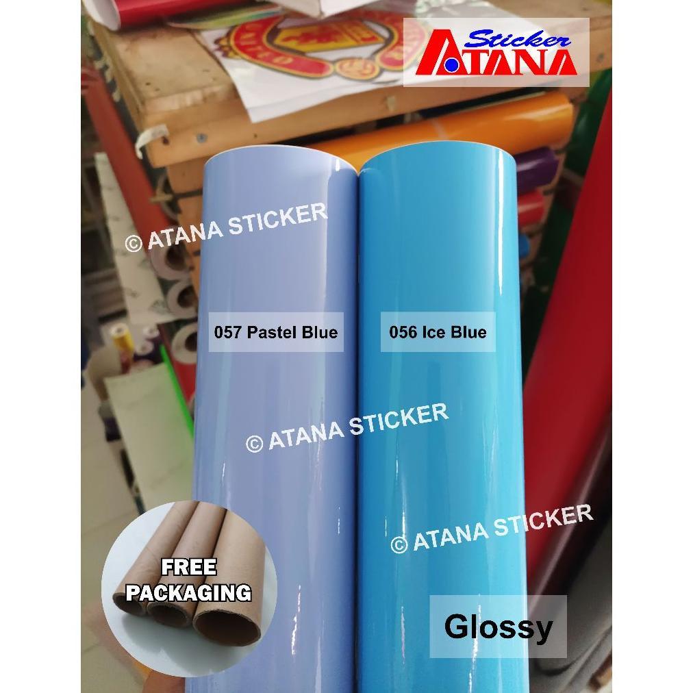 BEST SELLER Skotlet Biru Muda Glossy Ice Blue Pastel Blue Candy Metalik Cutting Stiker Anti Gores Pa