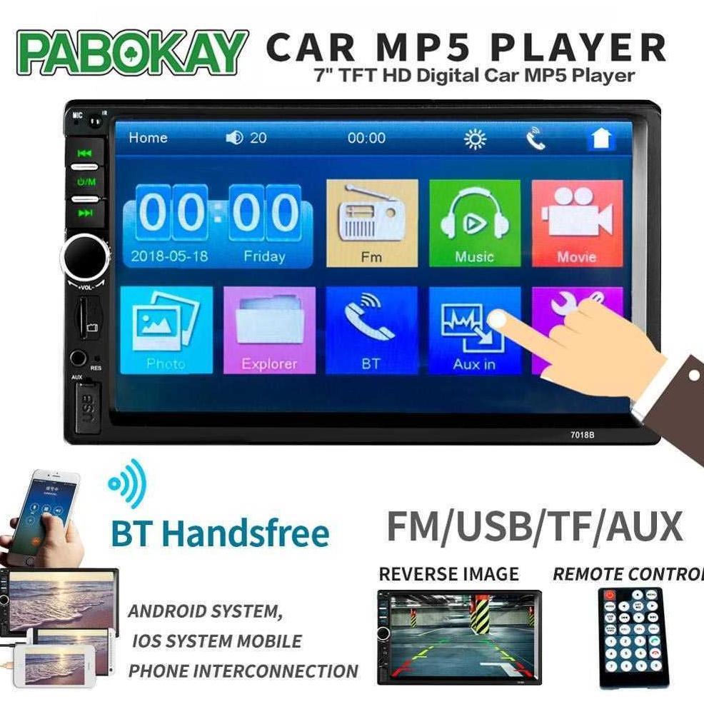 Head Unit Tape Mobil Double Din Mp5 Player Layar 7 Inch - 7018B