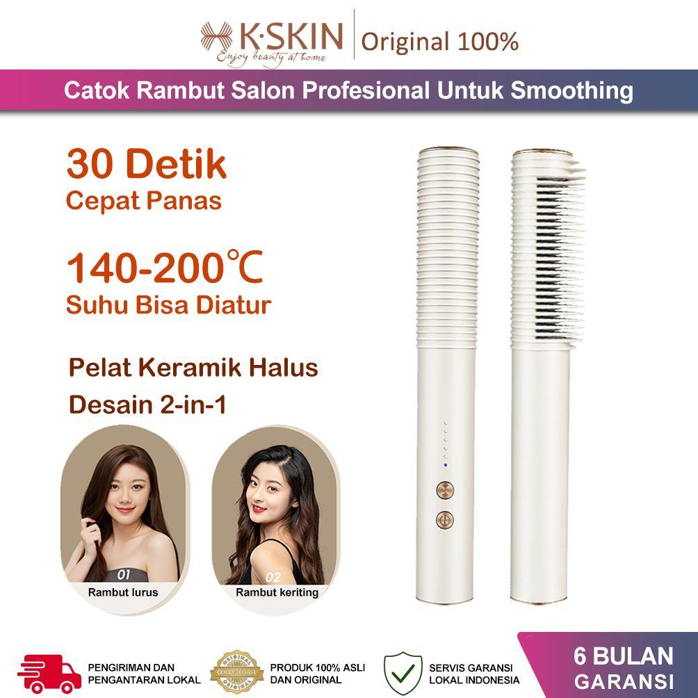 K.Skin CATOK RAMBUT CATOKAN CURLY OTOMATIS 2 IN 1 Hair Curler Catokan Keriting Keramik