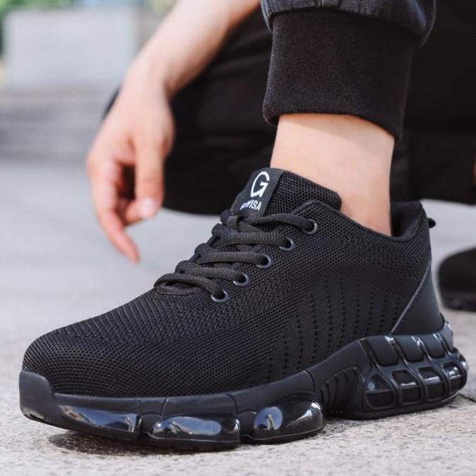 SEPATU SAFETY IMPORT ANTI PAKU UJUNG BESI RINGAN SAFETY SHOES SPORTY terlaris