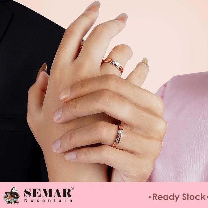 Cincin Emas Qiana Wedding Rose Gold Cincin Nikah 10K Semar Nusantara