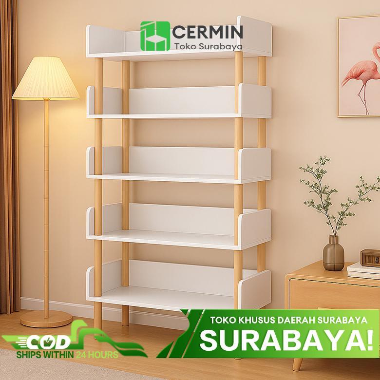 [BEST BUY] Pengiriman Dari Surabaya---Rak Buku Minimalis 6 Tingkat Rak Makanan Ringan Lemari Buku Ka