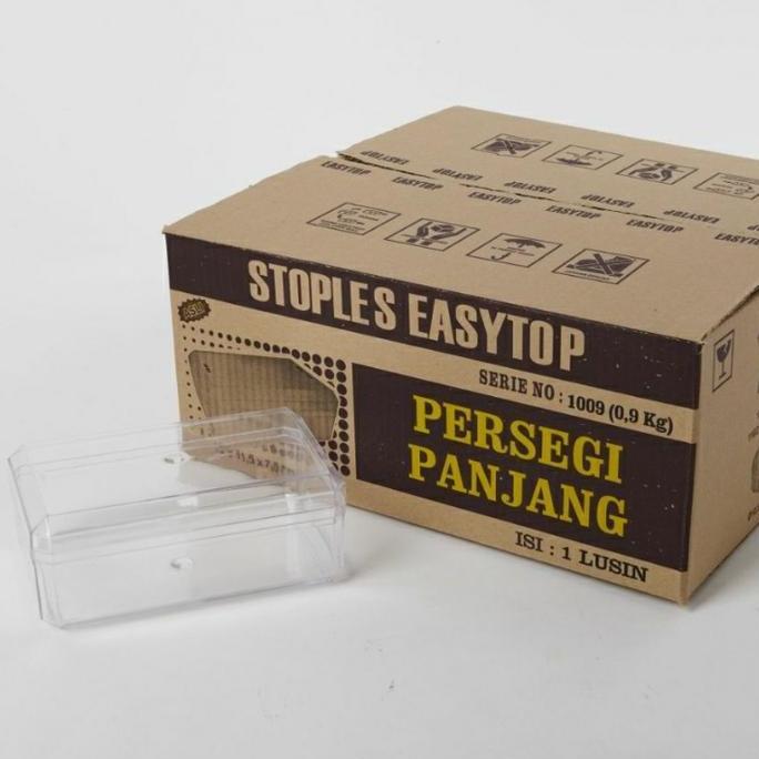 Grosir Toples Kue Kering Plastik Persegi Panjang Easytop 1009 900Gr