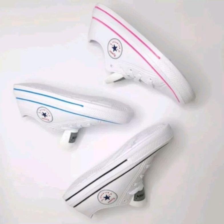 FREE ONGKIR SEPATU KARET PUTIH KOMIN, SEPATU KARET WANITA SNEAKERS ANTI AIR, SEPATU KARET CEWEK ANTI