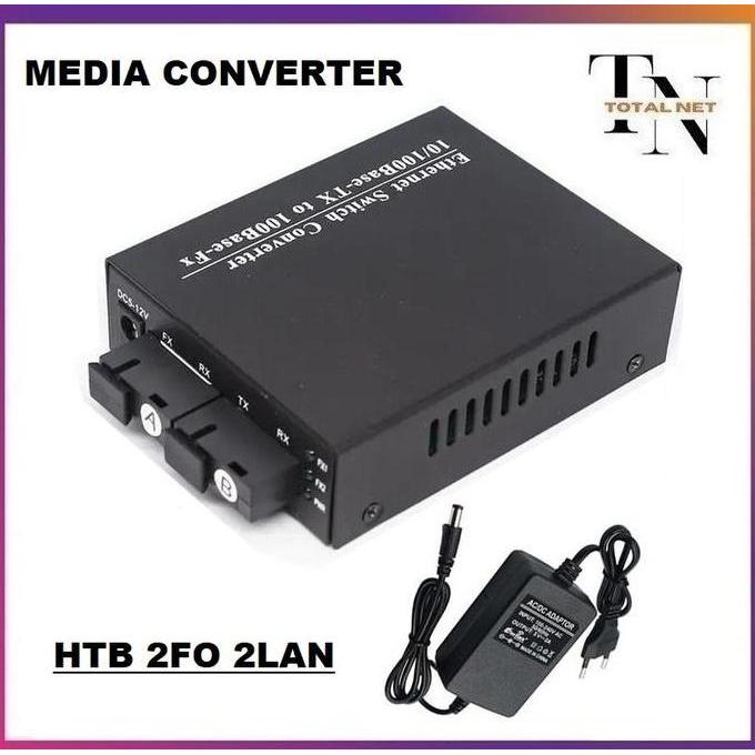 Media Converter 2FO 2Lan HTB 2 FO 2 LAN 100 Mbps 2SC 2LAN 2F2E