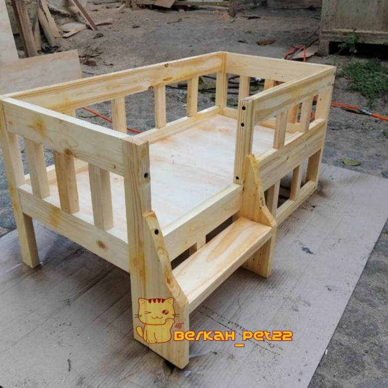 READYY Ranjang Dipan Kucing Anjing Ranjang Kayu Ranjang Bayi