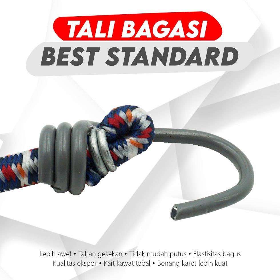 100% aman tali bagasi motor 2 meter / tali karet pengikat barang 8mm pengait kawat pvc anti lecet