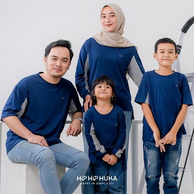 HipHipHuka - Baju Couple Keluarga Family Set Pakaian Keluarga Polos Kombinasi Pusaka Series kaos  co