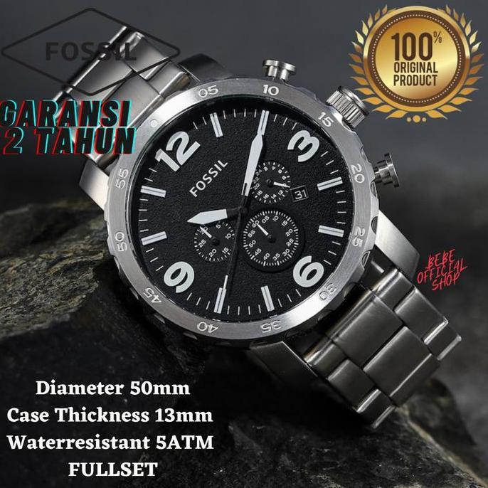 [ORIGINAL] Jam Tangan Pria Fossil JR1353 Nate Chronograph 50mm terlaris