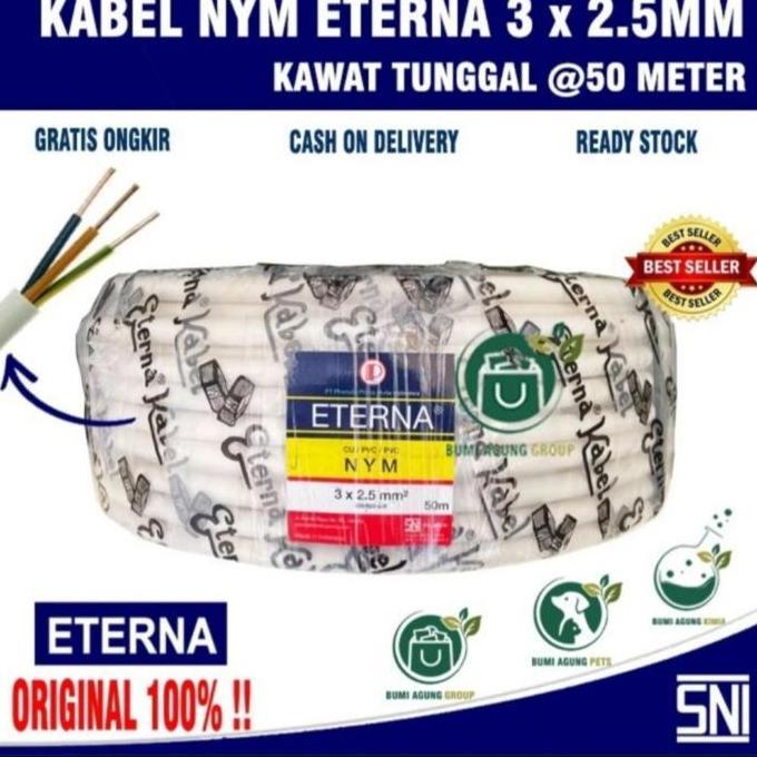 Kabel Eterna 3 X 2,5Mm Nym / Kabel 3 X 2,5Mm Nym Per Roll 50M 50Meter