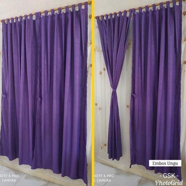 '' GORDEN TALI + PONI MOTIF EMBOS UNGU //