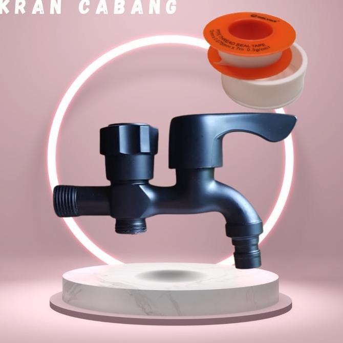 Lancaraja- Kran Air Shower 2 Cabang - Hitam