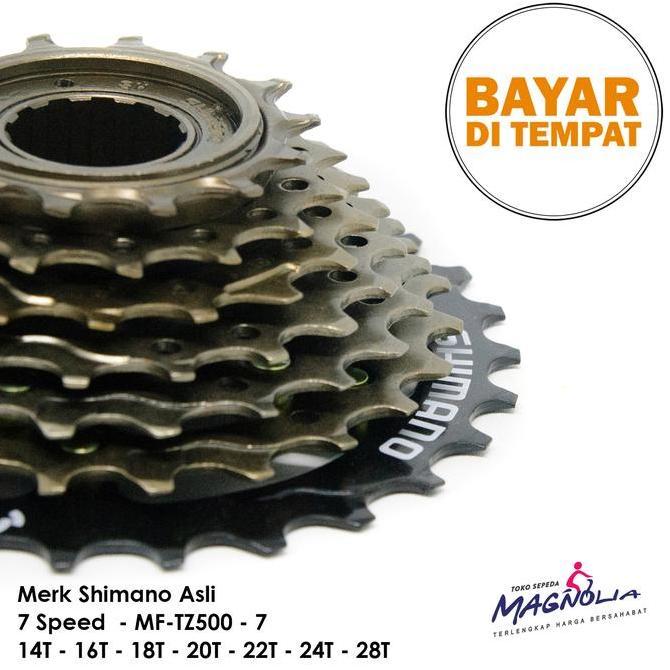 Promo Freewheel Sprocket 7 Speed Sepeda Gear Gir Tumpuk Shimano Drat Ulir Diskon