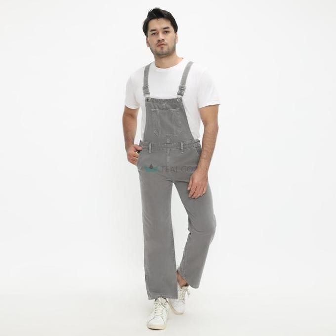 Larisyaa- Teal.Go Straight Jumpsuit Overall Kodok Jeans Panjang Wearpack Pria