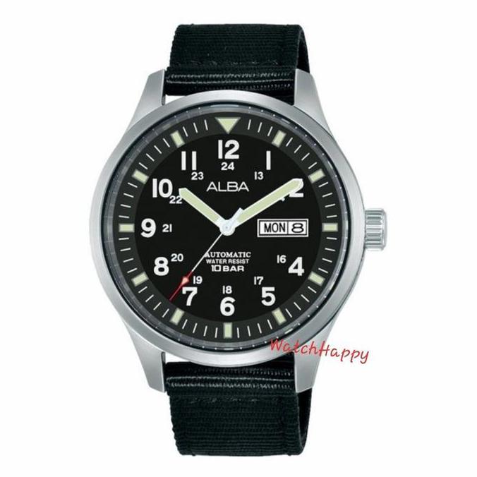 Ready WatchHappy Alba AL4223X1 Automatic Black Dial AL4223 Nylon Original