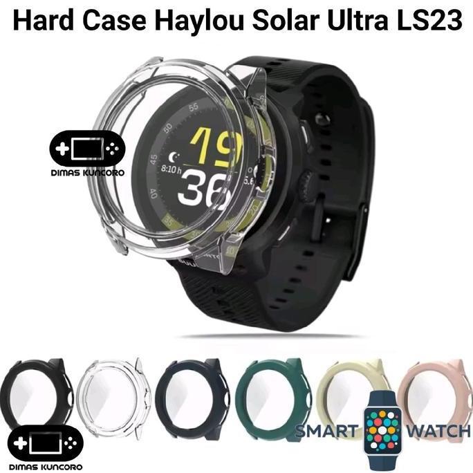 Hard Case Haylou Solar Ultra LS23 cover bumper tempered glass screen guard protector haylou solar ul