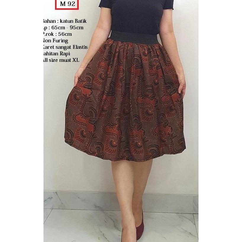 Bawahan Batik Rok Klok Batik Pendek Mona KM02A