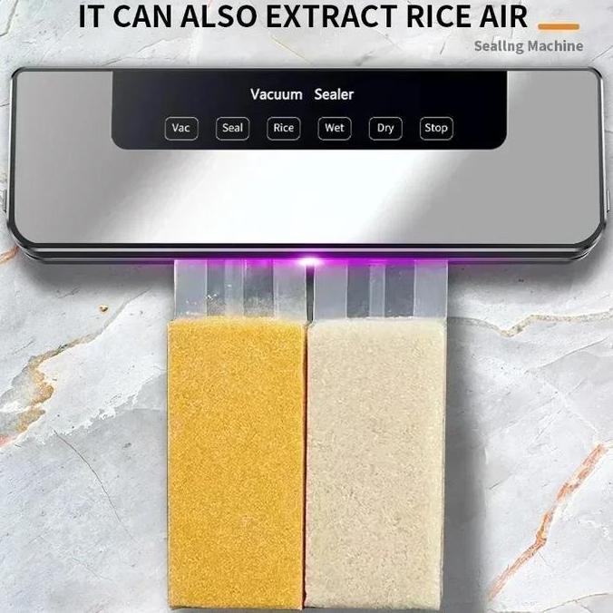 Iyakok- Vacuum Sealer Makanan Mesin Vakum Vacum Seal Alat Press Food Segel Sealers Putih