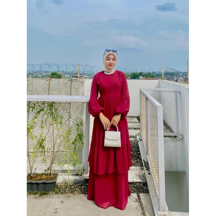 Promo  Gamis Muslim Lebaran Shaqueena Dress Wanita Remaja Dewasa