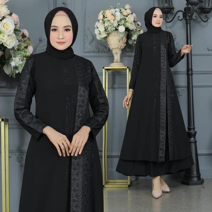 Sekarangaja- Galeri Sicantik - Cod - Gamis Abaya Hitam Polos Bahan Jatuh - Abaya Turkey Hitam Polos 