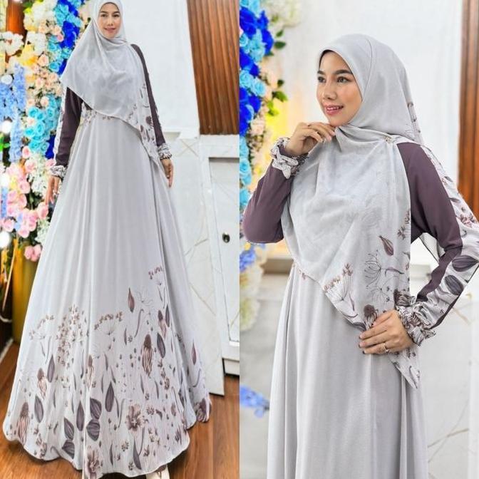 Grade Ori Gamis Lebaran Terbaru 2026 Azizah  Syar'I By Humaira Gamis Premium Dress Pesta Mewah Baju 