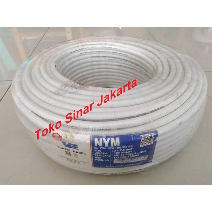 Kabel Listrik Nym 3X2.5 Kabel Nym 3X2,5 Voksel Perroll 100M