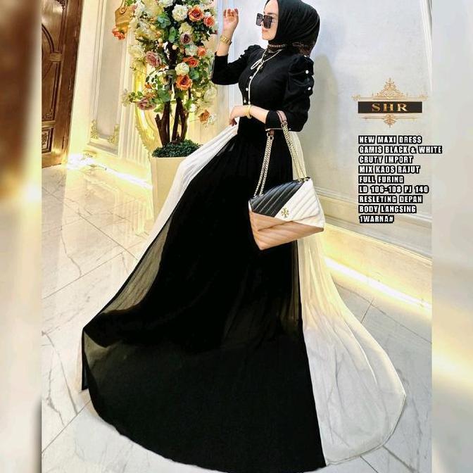 Sekarangaja- "Ready" Gamis Rajut Kotak Ori Shr