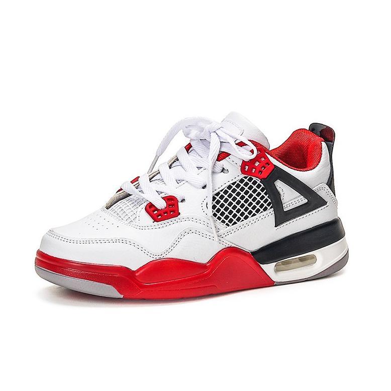 BEST SALE Sepatu Olahraga Sepatu Basket AJ 4 Retr0 og FIRE RED WHITE PREMIUM