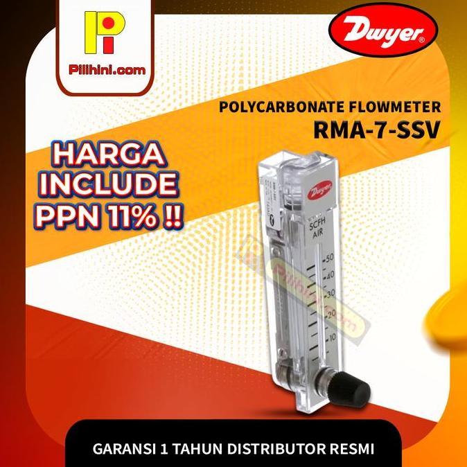 Dwyer RMA-7-SSV Rate-Master Polycarbonate Flowmeter