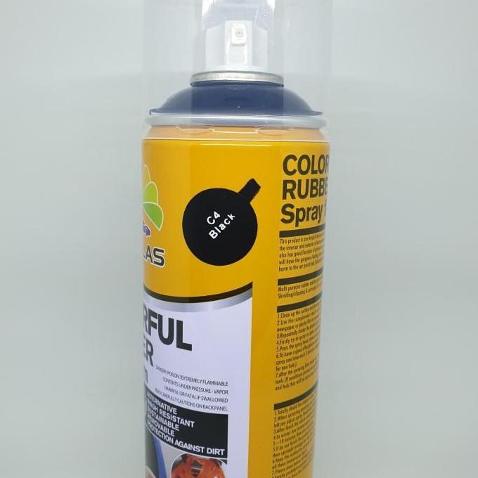 Paint Rubber CARLAS C4 Hitam Doff Matte Black Cat Velg Mobil Motor