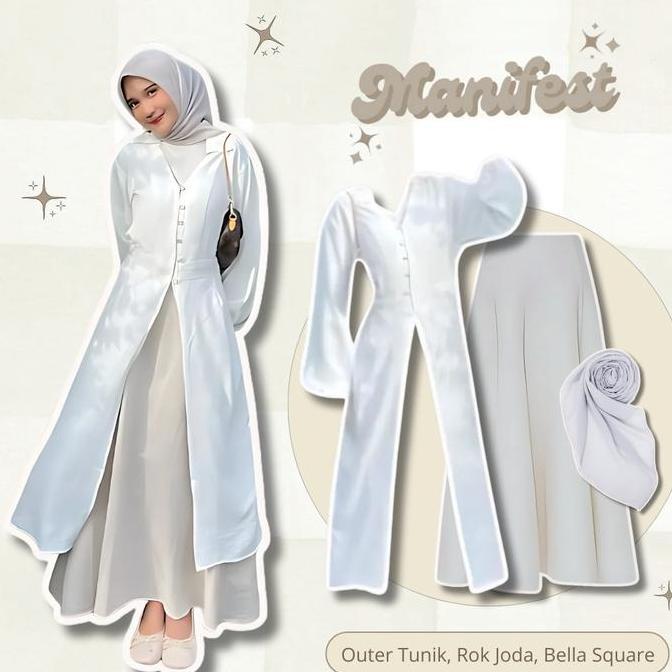 CAMILA ONESET 3IN1 TUNIK KONDANGAN KOREAN LOOK HIJAB OOTD REMAJA KEKINIAN ES