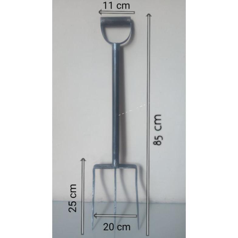 Garpu Tanah 3 Gigi Baja Per Asli / Sendok Tanah