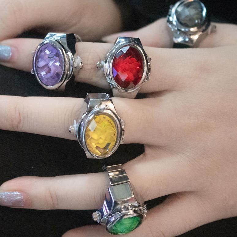 COD Jam Tangan CincinJam Tangan Jari Bunga Permata Retro Mini Terbaru Tahan Air Cincin